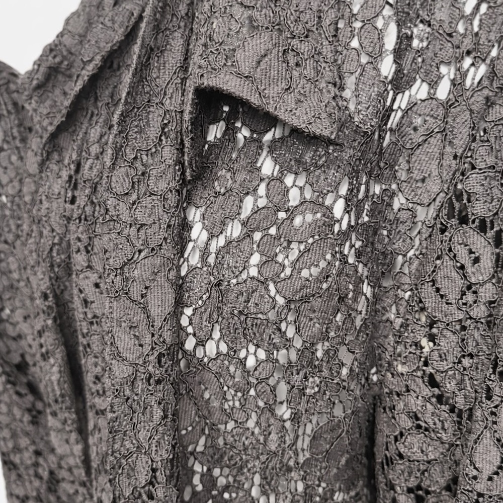 NEW Zara Black Lace Tie-Neck Blouse | Size XXL - Picture 4 of 4
